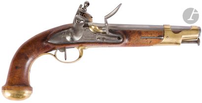 null Pistolet de garde du corps du Roi à silex, 2e modèle 1816, utilisé dans la garde...