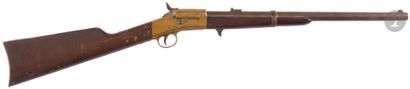 null James Warner's Springfield Saddle Rifle, 50 caliber, 
round barrel with stock....
