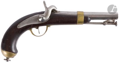 null Pistolet de marine à percussion troupe modèle 1837.
Canon rond, à méplats au...