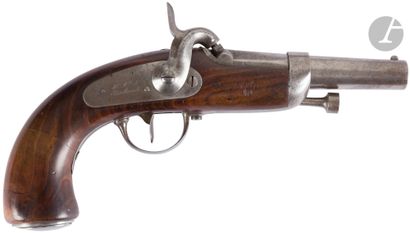 null Pistolet à percussion d’officier de gendarmerie modèle 1836. 
Canon rond, rayé,...
