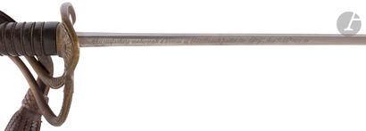 null Artillery officer saber model 1822-99. 
Horn handle with filigree. Copper-plated...