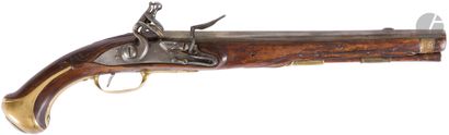 null Pistolet à silex de cavalerie type 1733/34.
Canon rond, à méplat sur le dessus...