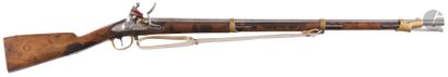null Fusil d’infanterie à silex modèle 1777-An IX. 
Canon rond à pans au tonnerre,...
