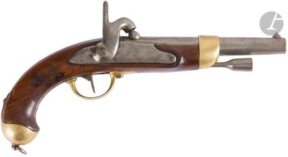 null Pistolet de cavalerie à percussion troupe modèle 1822 T bis.
Canon rond rayé...