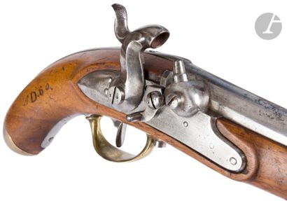 null Pistolet à percussion de cavalerie hessois, modèle 1822/44/56.
Canon rond rayé,...