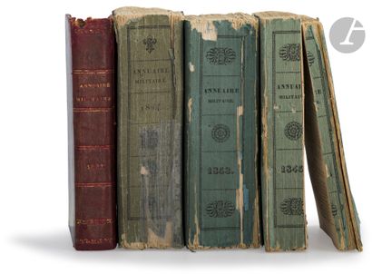 Set of four military almanacs : - Annuaire...