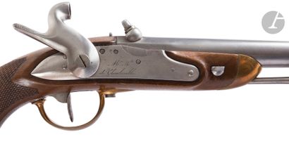 null Officer's percussion pistol model 1816-22 T. 
Smooth round barrel, with sides...