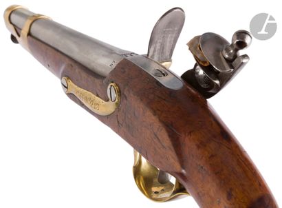 null Pistolet de garde du corps du Roi à silex, 2e modèle 1816, utilisé dans la garde...