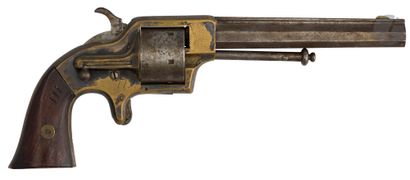 null Plant's Merwin & Bray Revolver, six-shot, 42 caliber. 
Flush barrel with band,...