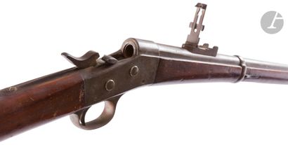  Fusil d’infanterie Remington Rolling Block, calibre 44. Canon rond avec hausse....