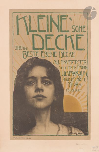 null Hans UNGER (1872-1936)
Kleine’sche Decke, beste ebene Decke, 1897
Chromolithographie.
Imp....
