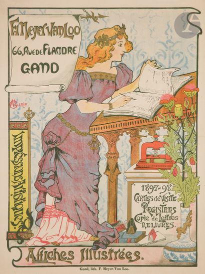 null Gustave MARIE (XIXe-XXe siècle)
F. Meyer van Loo, affiches illustrées, 1897-98
Lithographie....