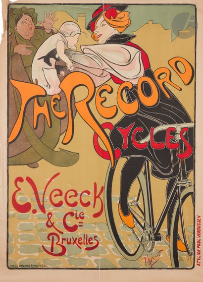 null Victor MIGNOT (1872-1944)
The Record Cycles E. Veeck & Cie à Bruxelles
Chromolithographie....