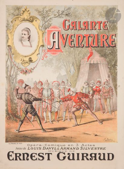 null A. MICHELE (XIXe siècle)
Galante aventure, 1882
Lithographie. Non entoilée.
Imp....