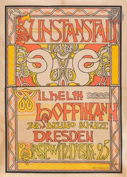 null Richard MÜLLER (1874-1954)
Kunstanstalt, 1896
Chromolithographie en 2 feuilles....