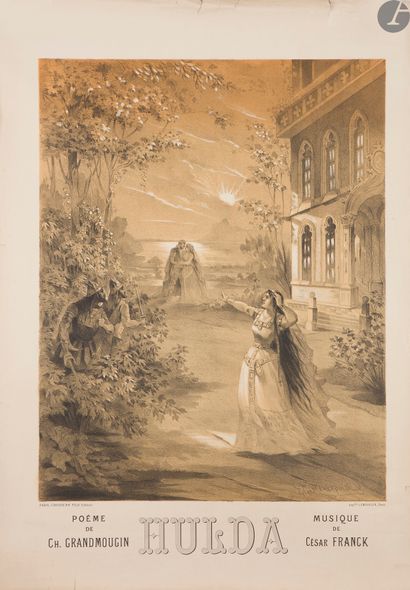  A. MICHELE (XIXe siècle) Galante aventure, 1882 Lithographie. Non entoilée. Imp....