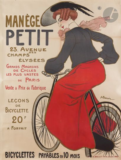 null Adrien BARRÈRE (1877-1931)
Manège Petit à Paris, 1895
Chromolithographie. Entoilée.
Imp....