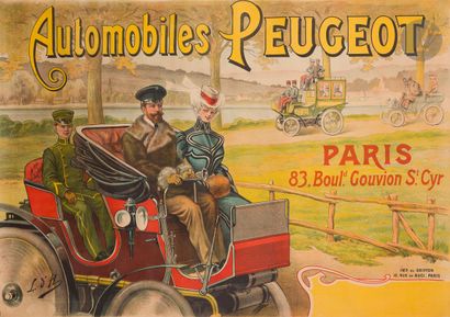 ANONYME
Automobiles Peugeot à Paris
Chromolithographie....