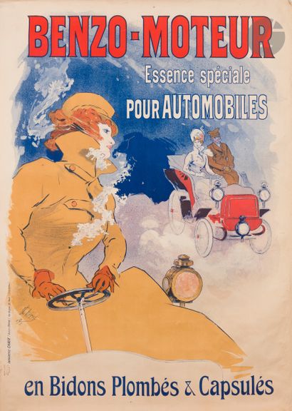 Jules Chéret (1836-1932) Benzo Moteurs, 1900...