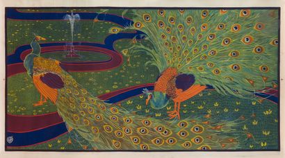 null 
Louis John RHEAD (1857-1926)



Panneau décoratif aux paons, 1897



Chromolithographie....