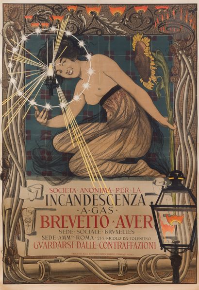 null Giovanni Maria MATALONI (1869-1944)
Incandescenza a gas Brevetto Auer, 1895
Chromolithographie....