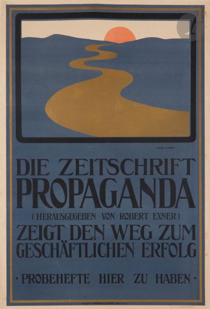 null Julius KLINGER (1876-1942)
Die Zeitschrift Propaganda
Chromolithographie. Entoilée.
Sans...
