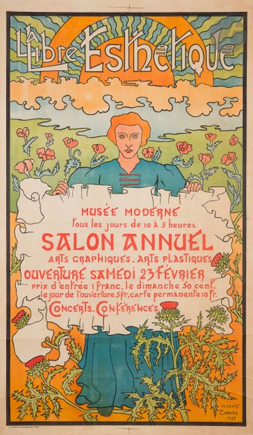 null 
Gisbert COMBAZ (1869-1941)



Salon de la Libre Esthétique, 1895



Chromolithographie....