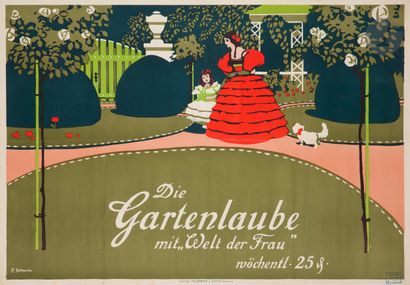 null Paul SCHEURICH (1883-1945)
Die Gartenlaube mit « Welt der Frau », 1905
Chromolithographie....