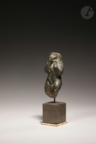 null Statuette de babouin hamadryas, à l'image du Dieu Thot (Dieu de l'écriture et...