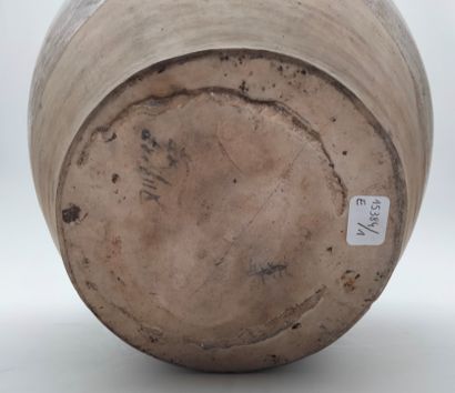 null Stoneware ovoid vase, Southeast
AsiaBeige
cover
with drips, brown stainHeight
:...