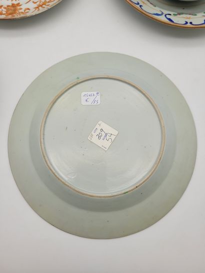 null 9 polychrome porcelain plates, China, XIXth - XXth centuries
: 
- 4 with orange...