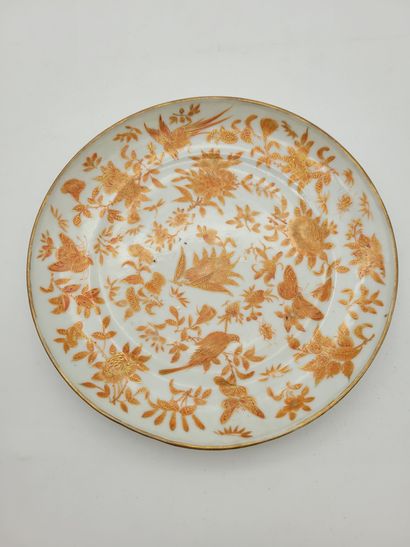 null 9 polychrome porcelain plates, China, XIXth - XXth centuries
: 
- 4 with orange...