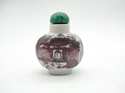 null Six tabatières (snuff-bottle), Chine, XIXe - XXe siècle
Dont :
- 1 à panse aplatie...