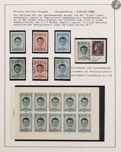 null Good set of Luxembourg since 1944 including booklets of anti-tuberculosis vignettes,...