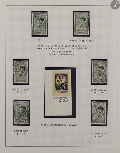 null Good set of Luxembourg Period 1946 to 1949 including Deluxe Proof (11 copies...