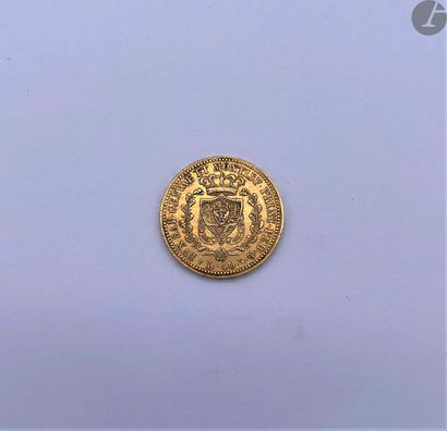 null Italy Sardinia, Charles Felix (1821-1831)

40 Lire gold, 1825 Turin.

Fr 1134.

TTB.

Quite...