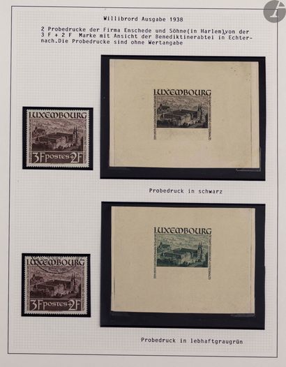 null Luxembourg : imperforated test, Proofs, Vignettes and mails period 1939/194...