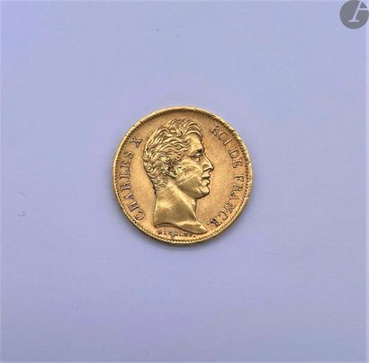 null Charles X (1824-1830)

40 francs gold, 1828 Paris.

Fr 547.

VG to TTB.