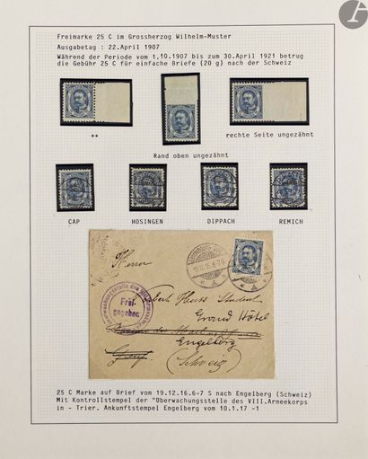 null Trois bons albums du Luxembourg démarrant période 1912/15 dont lettres et cartes...