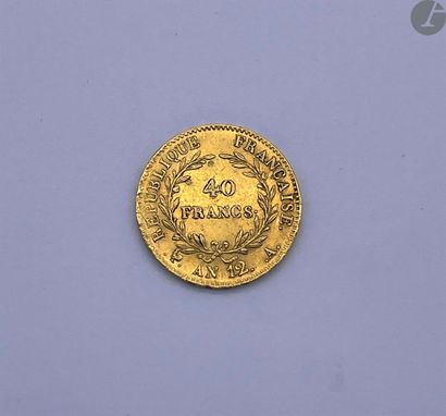 null CONSULAT (1801-1804) 

40 francs or, An 12 Paris.

TTB.

Fr 479.