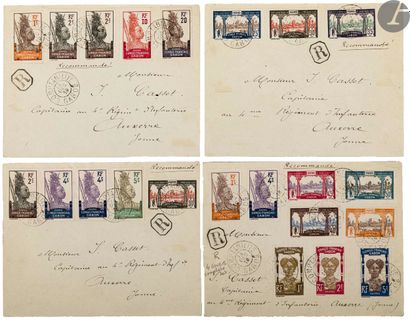  Beautiful complete series n°33 to 48 from Gabon, legend French Congo Gabon, cancelled...