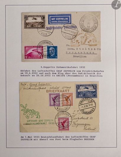  Trois bons albums du Luxembourg démarrant période 1912/15 dont lettres et cartes...
