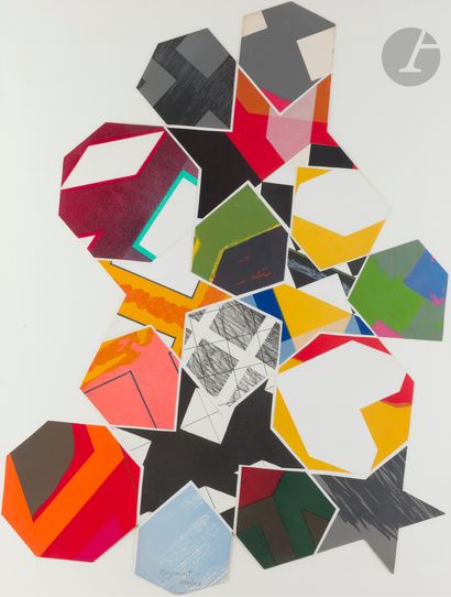 null Guy de ROUGEMONT (1935-2021)
Composition géométrique, 1979-83
Technique mixte...