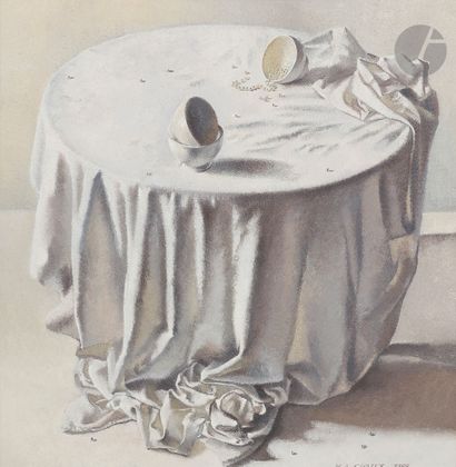 null Marie-Antoinette CHALUS (née en 1947)
La Table, 1988
Huile sur toile.
Signée...