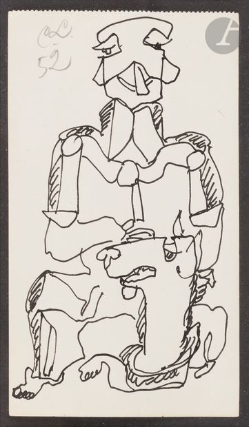 null Charles LAPICQUE (1898-1988
)Characters, 19522
inks.
Monogrammed and dated.
15...