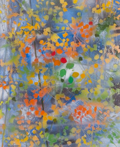 null Oscar GAUTHIER (1921-2009)
Matin bleu, 1979
Acrylique sur toile.
Signée en bas...