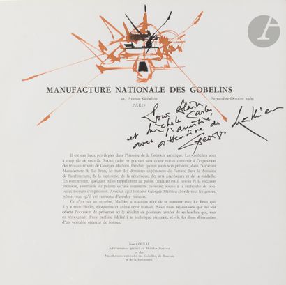 null Georges MATHIEU (1921-2012)
Composition, vers 1969
Encres brune et noire sur...
