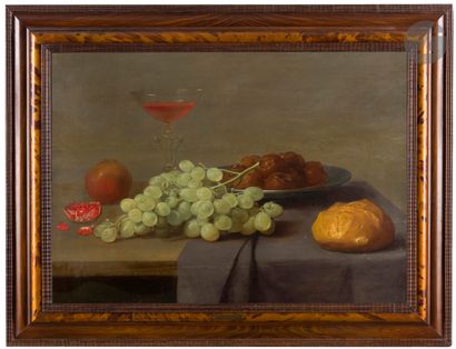 null Jacob Foppen Van ES (Anvers 1596 - 1666)
Nature morte à la miche de pain et...
