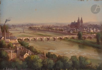 null Hubert SATTLER (1817-1904), alias Louis RITSCHARD
Deux vues de villes
Paire...