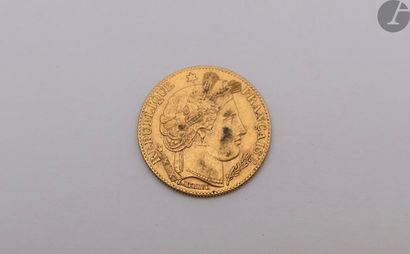 null 1 pièce de 10 Francs en or. Type Cérès. 1899 A